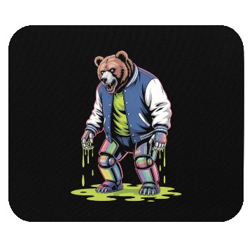 Discover Cyber Toxic Grunge Bear Streetwear Futuristic Mouse Pads