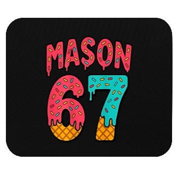 Discover Mason 67 Ice Cream Cute Meme Six Seven Mouse Pads