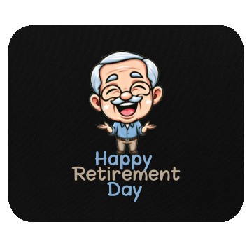 Discover Joyful Retirement Celebration Illustration Mouse Pads