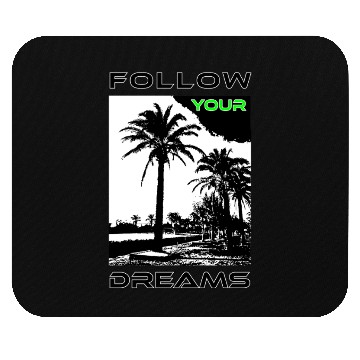 Discover Tropical Palm Tree Sunset Illustration Mouse Pads