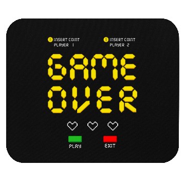 Discover Pixelated Video Game Heart Game Over Mouse Pads