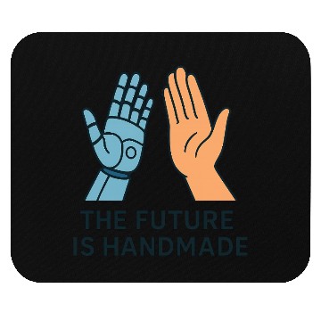 Discover The Future Is Handmade – Human & Robot High Five T Mouse Pads