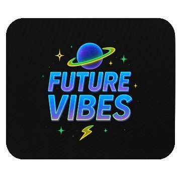 Discover Future Vibes Neon Planet Design Mouse Pads