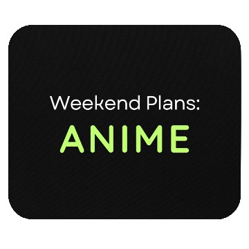 Discover Vibrant Anime Weekend Text Design Mouse Pads