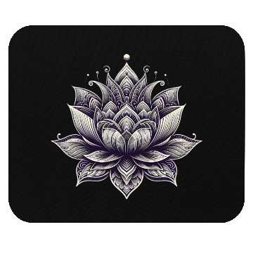 Discover Intricate Lotus Mandala Design Mouse Pads