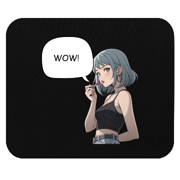 Discover Anime Style Cool Girl Illustration Mouse Pads