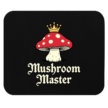 Discover Mushroom King Crown Graphic Mouse Pads