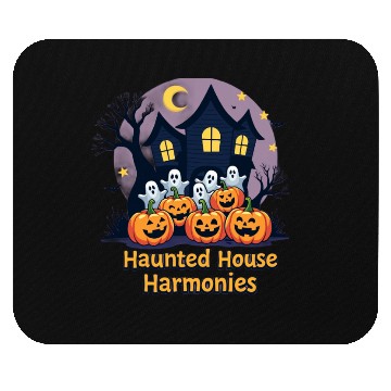 Discover Haunted House Harmonies Halloween Design Mouse Pads