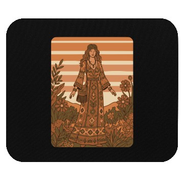 Discover Bohemian flower child Mouse Pads