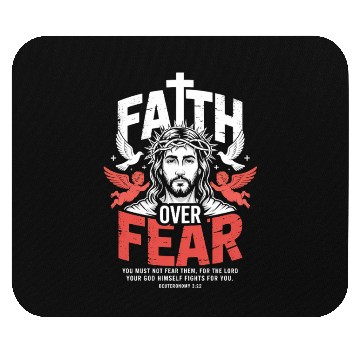 Discover Faith Over Fear Christian Streetwear Mouse Pads