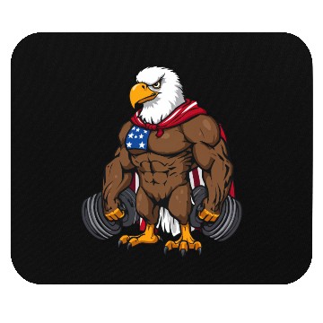 Discover Patriotic Gym Eagle – Stars & Stripes Fitness Desi Mouse Pads