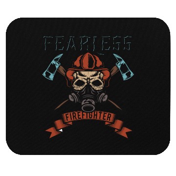 Discover Resilient Firefighter Skull Emblem Mouse Pads