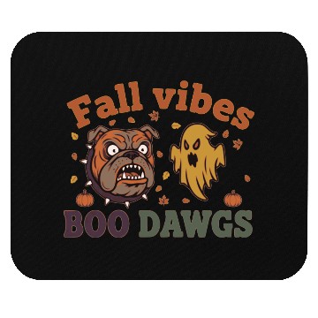 Discover Fall vibes | Halloween Bulldog Ghost  Mouse Pads