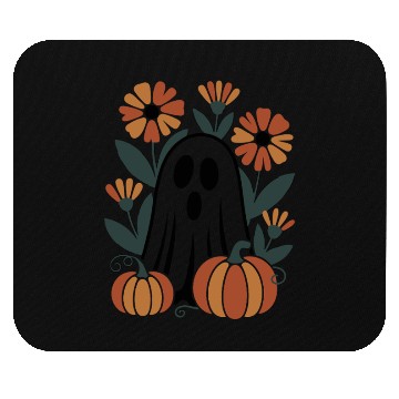 Discover Floral Halloween Vintage Ghost Flower Pumpkin Mouse Pads