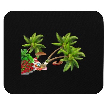 Discover Tropical Island Paradise Scene Mouse Pads