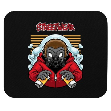 Discover A graffiti-style cartoon monkey Mouse Pads