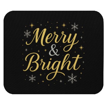Discover Festive Merry and Bright Holiday Design Mouse Pads