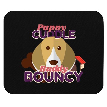 Discover Puppy Cuddle Buddy Bouncy Design Mouse Pads