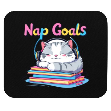 Discover Cute Cat Nap Goals Design Mouse Pads