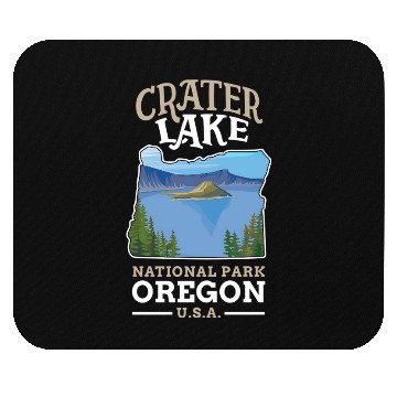 Discover Crater Lake National Park US Oregon Mouse Pads