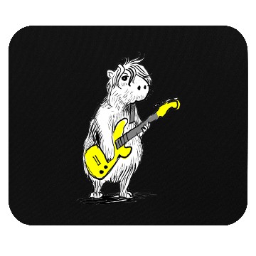Discover Capybara Guitarist Mouse Pads