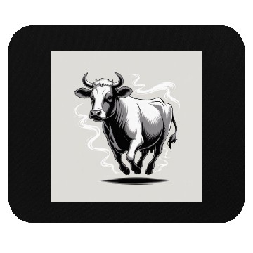 Discover Running Cow Graphic Mouse Pads