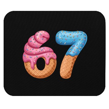 Discover 67 Ice Cream Drip Meme Funny Six Seven Gen Alpha Mouse Pads