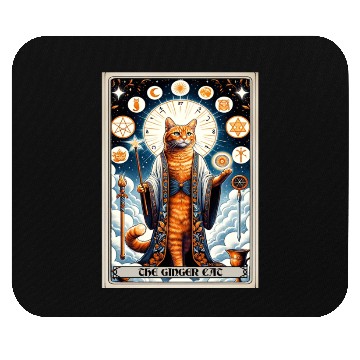 Discover Orange The Ginger Cat Tarot Card Cat Mouse Pads
