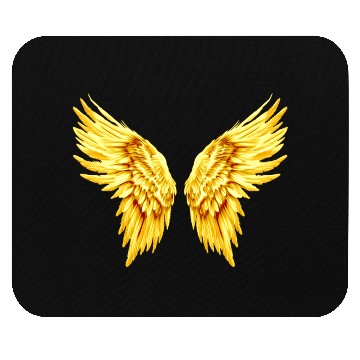 Discover Golden Angel Wings  Mouse Pads