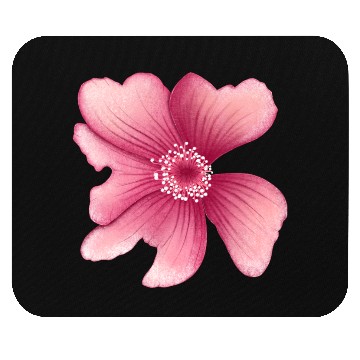 Discover Elegant Pink Hibiscus Floral Design Mouse Pads