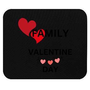Discover I Love My Family Valentines Day Design Mouse Pads