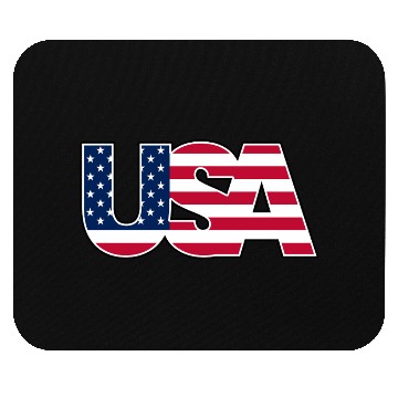 Discover USA Flag Colors Logo Mouse Pads