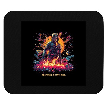 Discover Cyberpunk Rebel Resurgence Illustration Mouse Pads