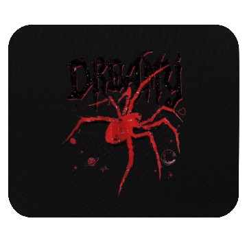 Discover Spooky Spider with Gothic Text Mouse Pads