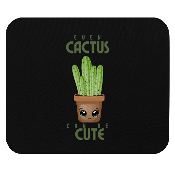 Discover Adorable Cactus with Big Eyes Design Mouse Pads