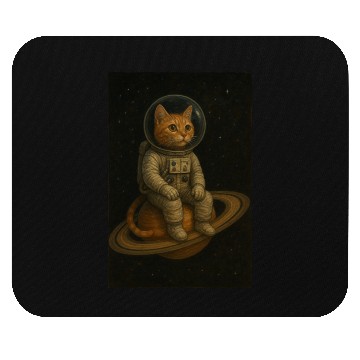 Discover Celestial Cat in Astronaut Suit Mouse Pads