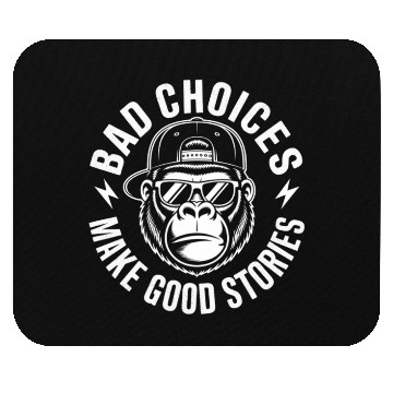 Discover Humorous Monkey with Sunglasses and Cap Mouse Pads