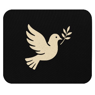 Discover Elegant Dove with Olive Branch Design Mouse Pads