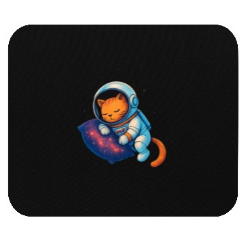 Discover Cosmic Cat in Space Suit Mouse Pads
