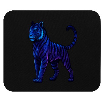 Discover Celestial Galaxy Tiger Illustration Mouse Pads