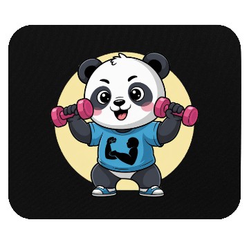 Discover Panda Gym Workout Mouse Pads