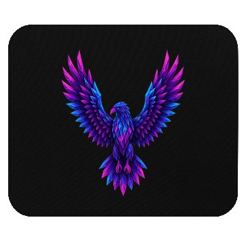 Discover Vivid Blue-Purple Mythical Phoenix Mouse Pads