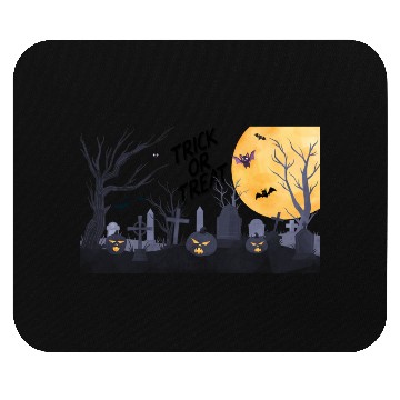 Discover Trick-or-Treat Pumpkin Graveyard Mouse Pads