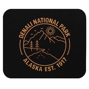 Discover Denali Mountain Alaska National Park Mouse Pads