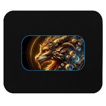 Discover Fantasy Orb Dragon Logo Mouse Pads
