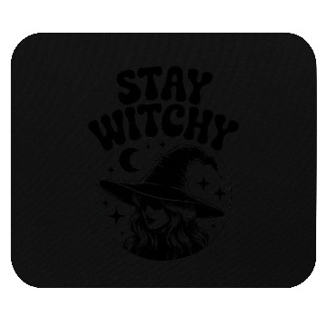 Discover Stay Witchy - Sarcastic Halloween Witch Design Mouse Pads