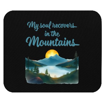 Discover Mountains and Sunrise Inspirational quote Mouse Pads