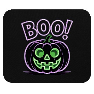 Discover Neon Jack-O-Lantern Halloween Design Mouse Pads