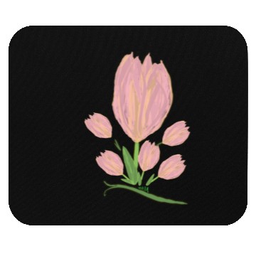 Discover Elegant Pink Tulips  Illustration Mouse Pads
