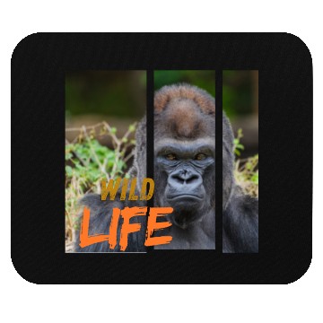 Discover Gorilla Wildlife Portrait Mouse Pads